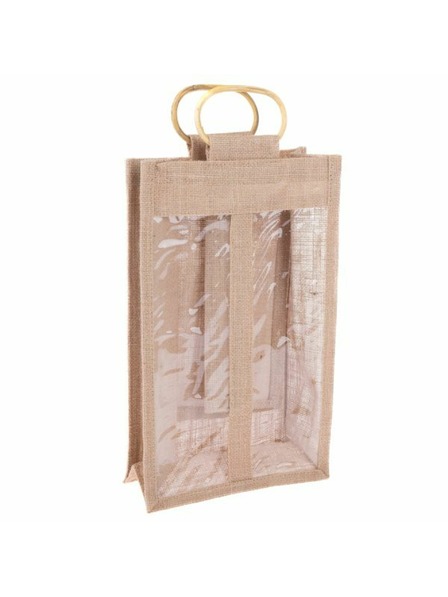 Casa de Engel Jute-Tasche für 2 Flaschen, 0/125
