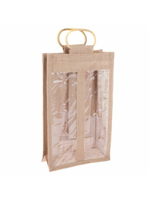 Casa de Engel Jute-Tasche für 2 Flaschen, 0/125
