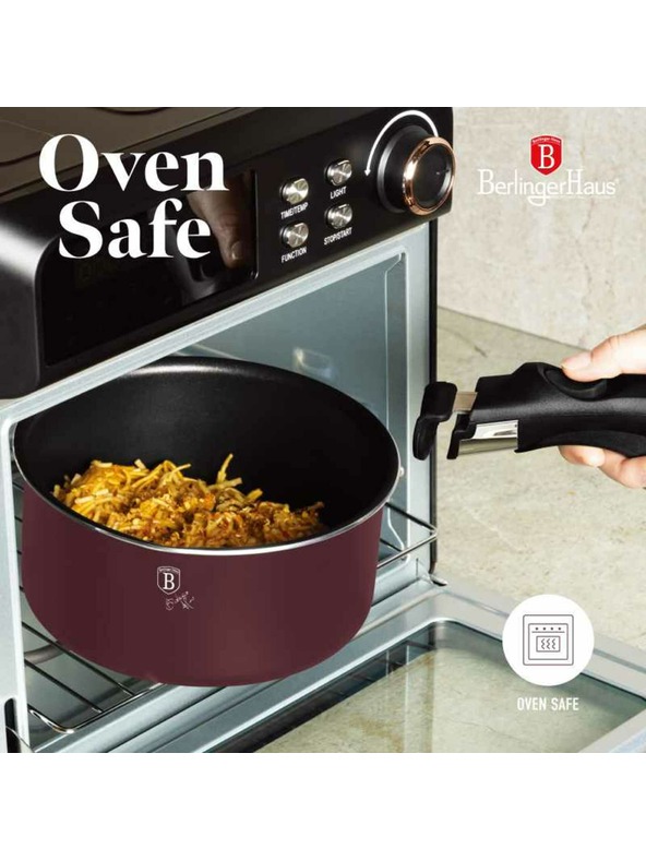 Berlingerhaus 9-teiliges Kochgeschirr-Set mit abnehmbarem Griff Leonardo Collection BERLINGERHAUS