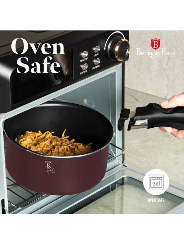 Berlingerhaus 12-teiliges Kochgeschirr-Set mit abnehmbarem Griff Leonardo Collection BERLINGERHAUS