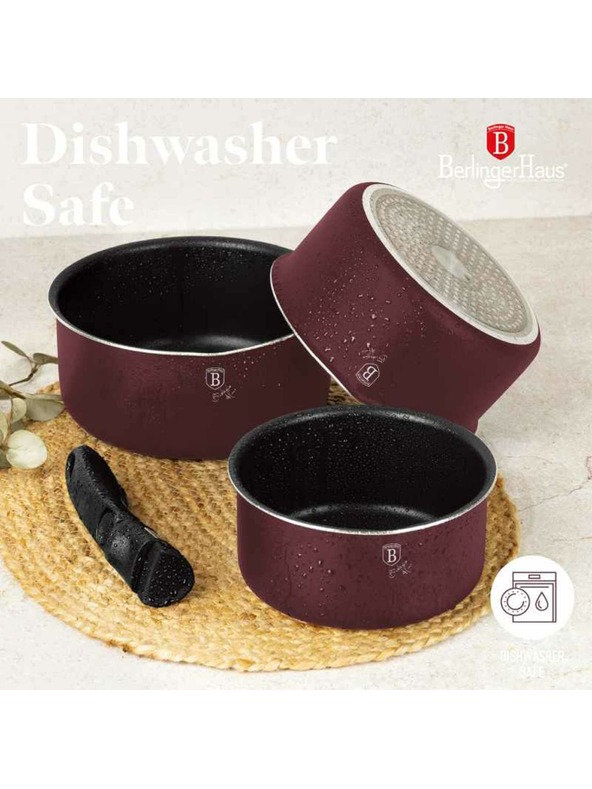 Berlingerhaus 12-teiliges Kochgeschirr-Set mit abnehmbarem Griff Leonardo Collection BERLINGERHAUS