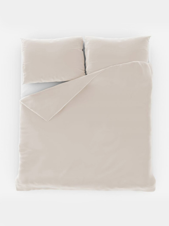 Kvalitex Französische einfarbige Baumwoll-Bettwäsche 240x200, 70x90cm weiß