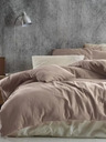 Kvalitex Französische Musselin-Bettwäsche 220x200, 70x90cm beige Kvalitex