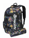 Meatfly Meatfly Rucksack Basejumper Dark Aquarel 22 L + Federtasche | Volumen 22 L
