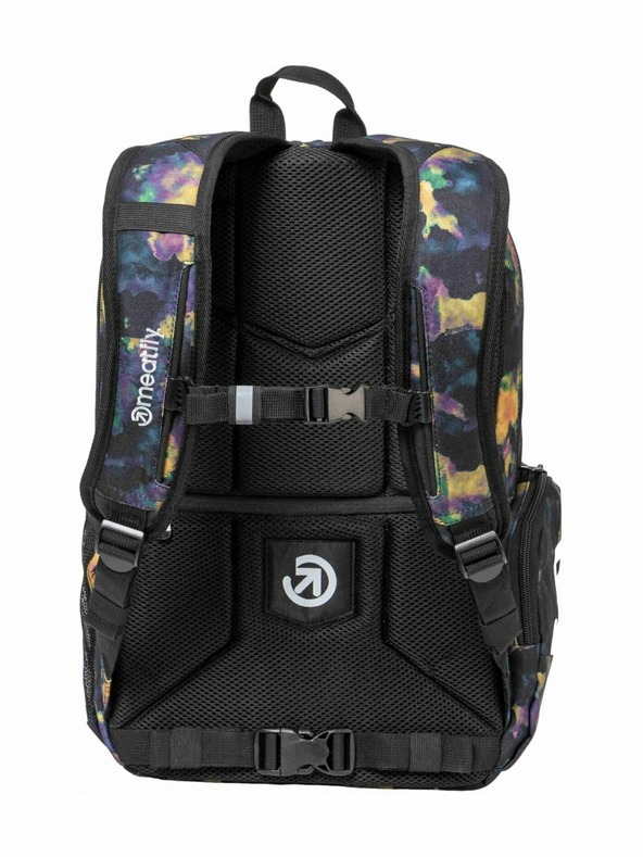 Meatfly Meatfly Rucksack Basejumper Dark Aquarel 22 L + Federtasche | Volumen 22 L