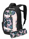 Meatfly Meatfly Rucksack Basejumper Pink Flowers 22 L + Federtasche | Volumen 22 L