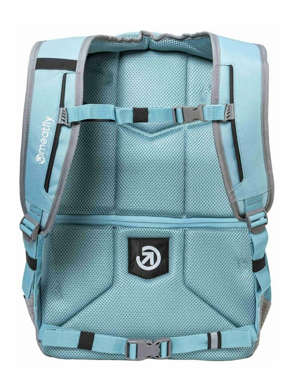 Meatfly Meatfly Rucksack Exile Grey Heather / Aqua 24 L + ETUI | Grau | Volumen 24 L