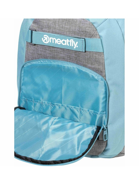 Meatfly Meatfly Rucksack Exile Grey Heather / Aqua 24 L + ETUI | Grau | Volumen 24 L
