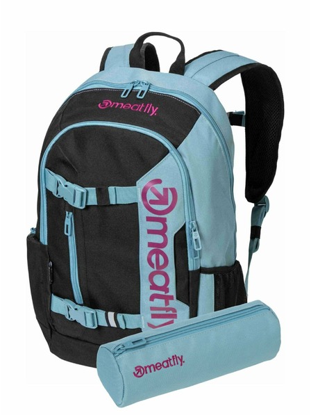 Meatfly Meatfly Rucksack Basejumper Aqua / Pink 22 L + ETUI | Volumen 22 L