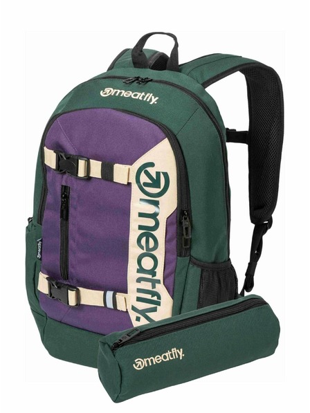Meatfly Meatfly Rucksack Basejumper Botanical / Purple 22 L + ETUI | Volumen 22 L