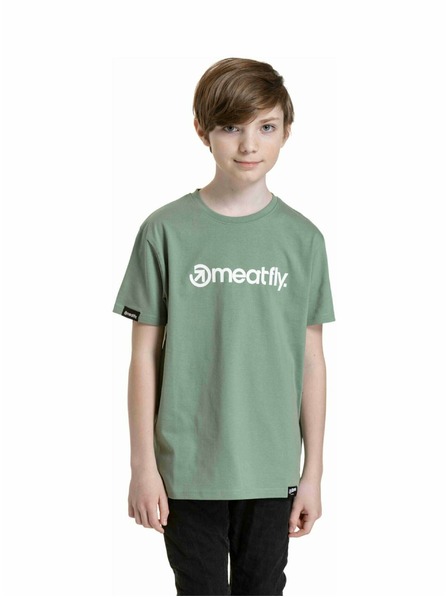 Meatfly Meatfly Kinder-T-Shirt Bart Olive | Grün