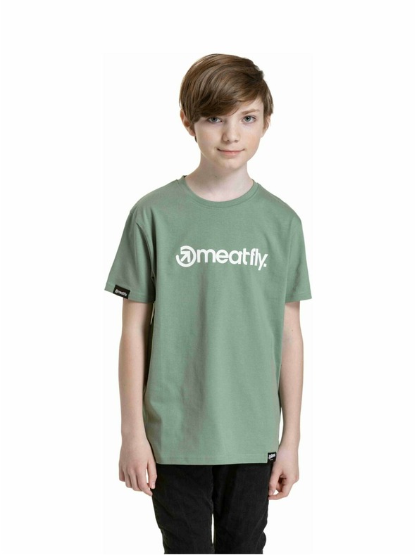 Meatfly Meatfly Kinder-T-Shirt Bart Olive | Grün
