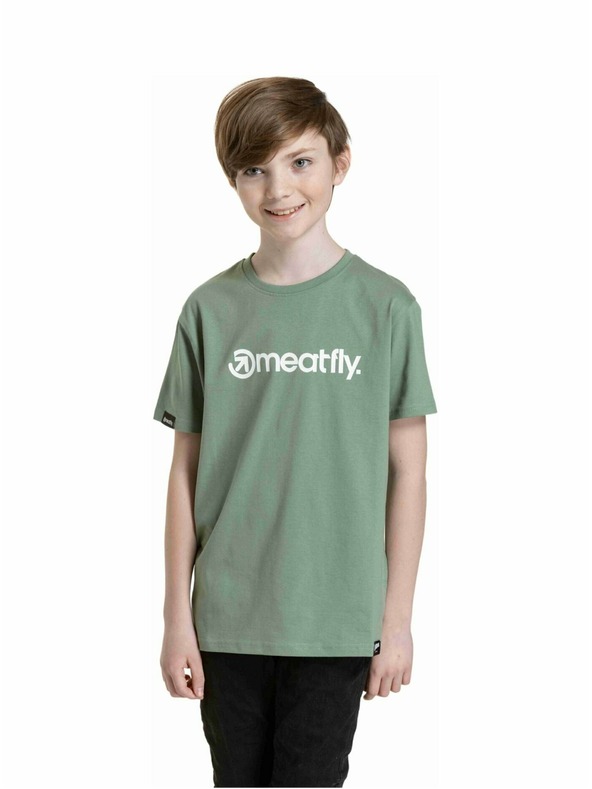 Meatfly Meatfly Kinder-T-Shirt Bart Olive | Grün