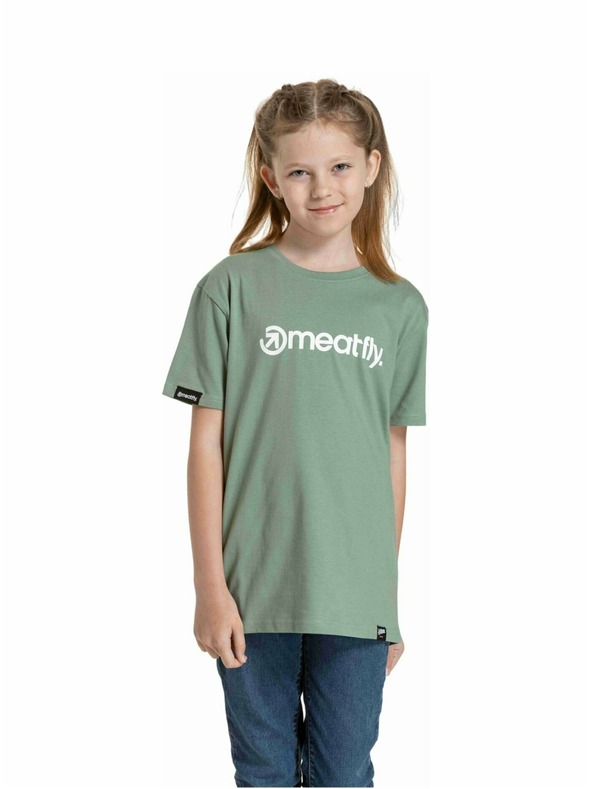 Meatfly Meatfly Kinder-T-Shirt Bart Olive | Grün