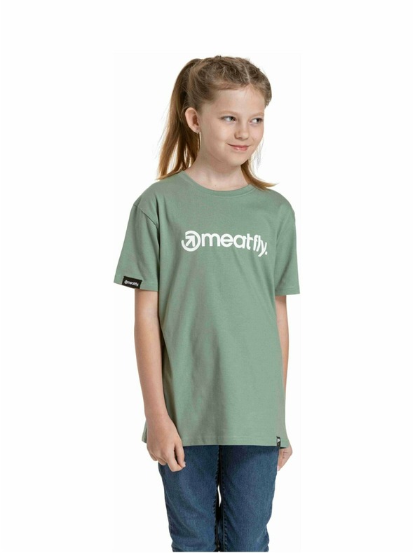 Meatfly Meatfly Kinder-T-Shirt Bart Olive | Grün