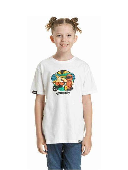 Meatfly Meatfly Kinder-T-Shirt Moto White | Weiß