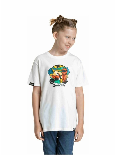 Meatfly Meatfly Kinder-T-Shirt Moto White | Weiß