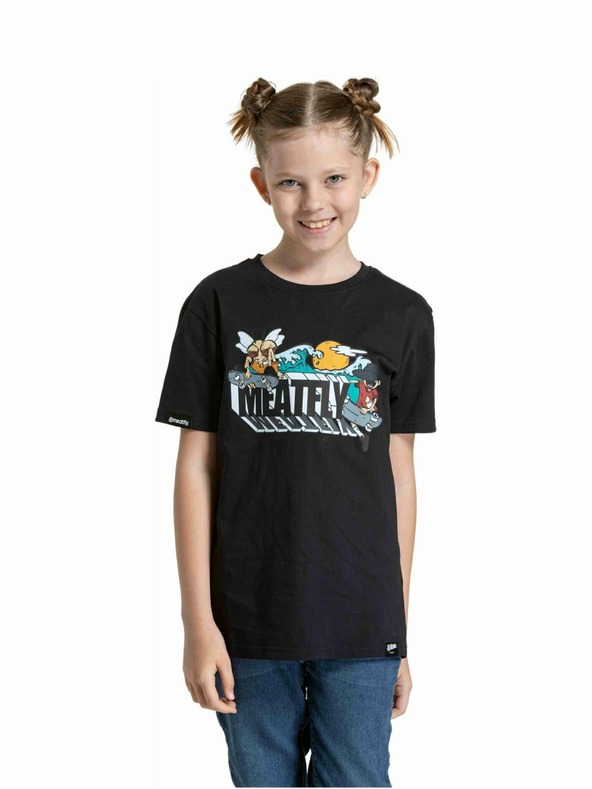 Meatfly Meatfly Kinder-T-Shirt Skejters Black | Schwarz