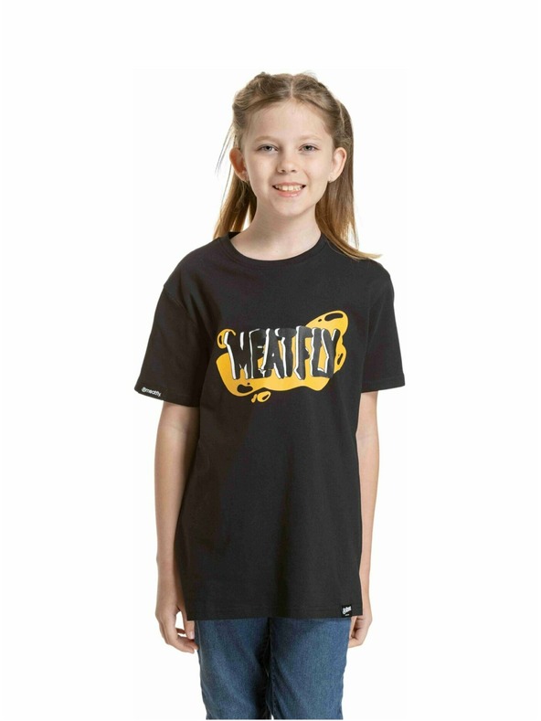 Meatfly Meatfly Kinder-T-Shirt Fleck Black