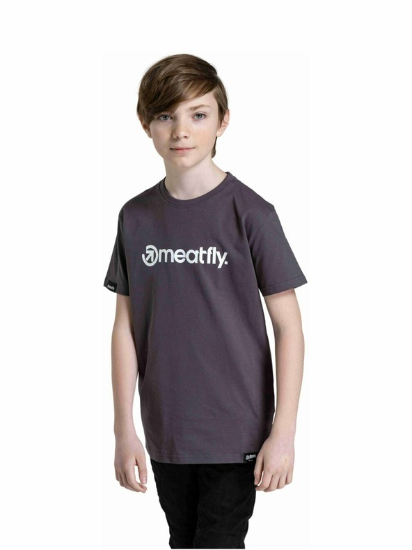 Meatfly Meatfly Kinder-T-Shirt Bart Mystic Grey | Grau | Größe 134 | 100% Baumwolle