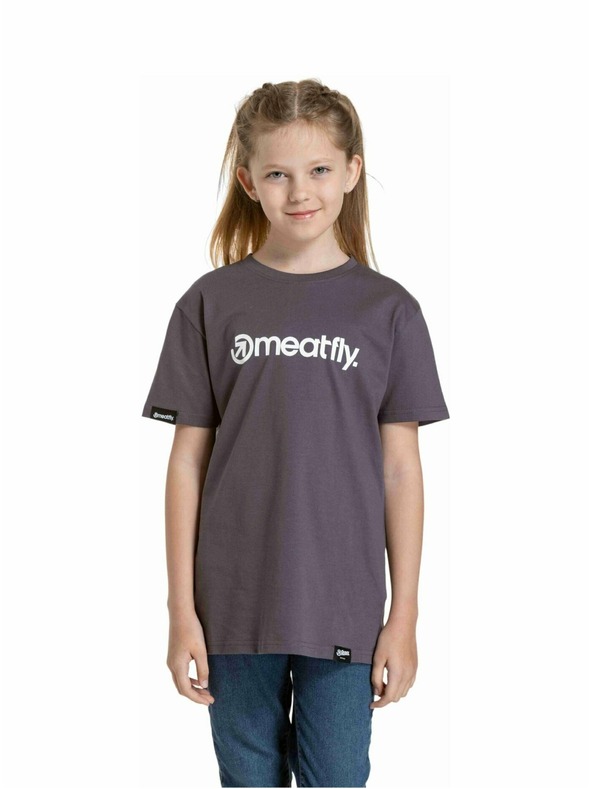 Meatfly Meatfly Kinder-T-Shirt Bart Mystic Grey | Grau | Größe 134 | 100% Baumwolle