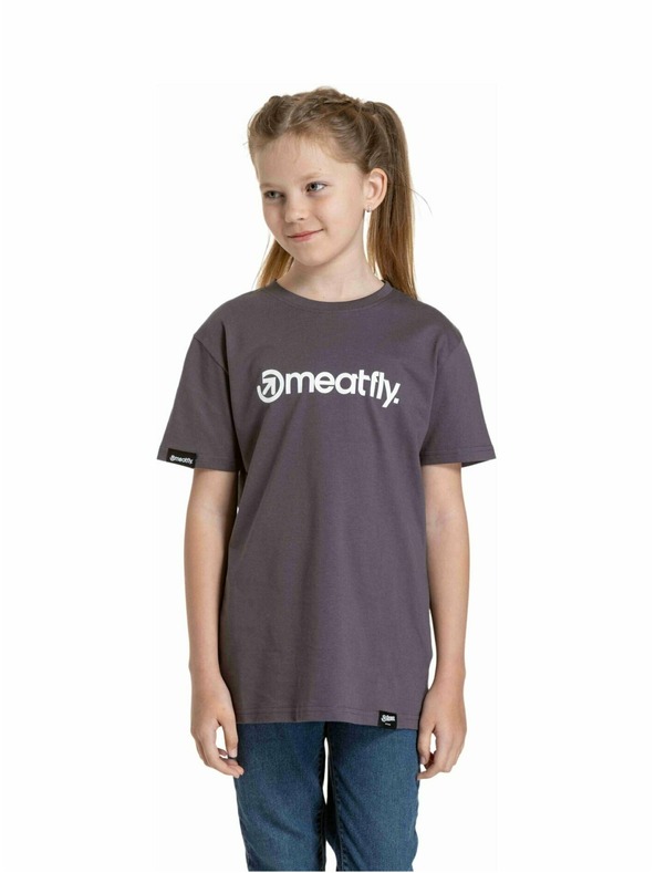 Meatfly Meatfly Kinder-T-Shirt Bart Mystic Grey | Grau | Größe 134 | 100% Baumwolle
