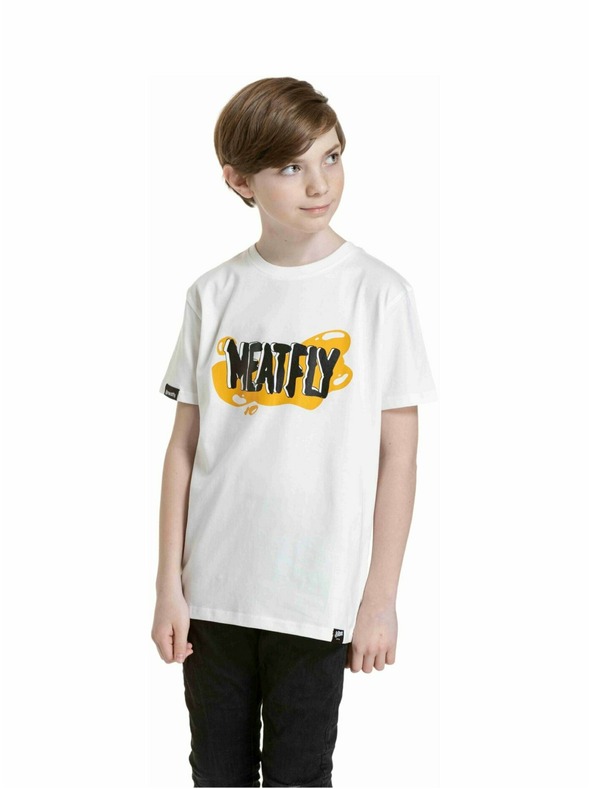 Meatfly Meatfly Kinder-T-Shirt Fleck White