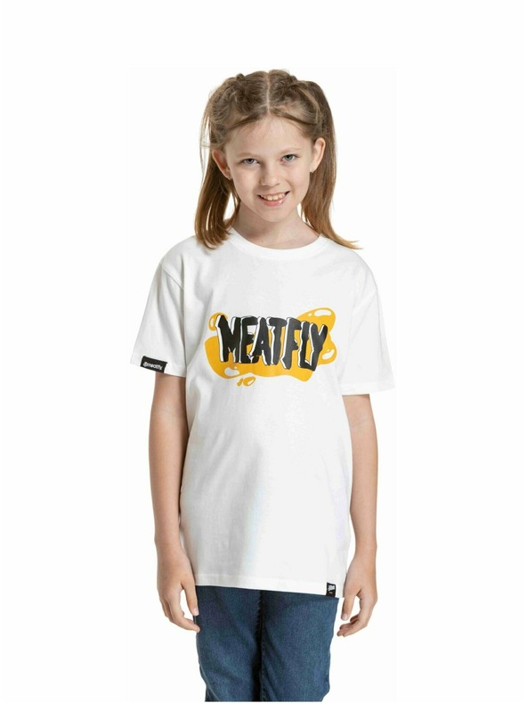 Meatfly Meatfly Kinder-T-Shirt Fleck White