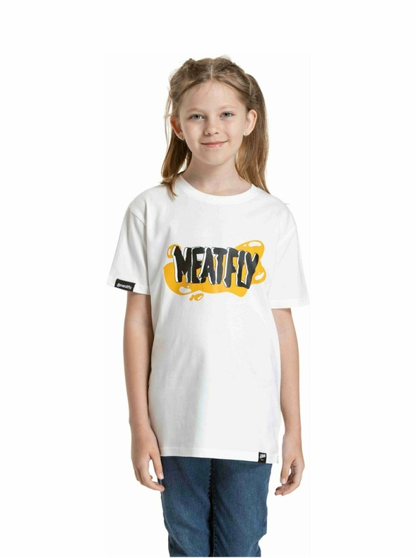 Meatfly Meatfly Kinder-T-Shirt Fleck White