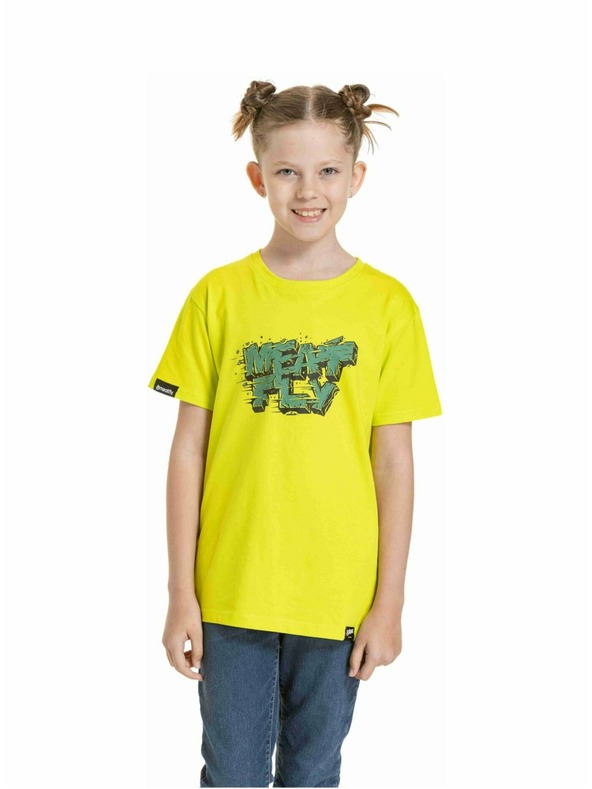Meatfly Meatfly Kinder T-Shirt Rock Sicherheitsgelb | Gelb