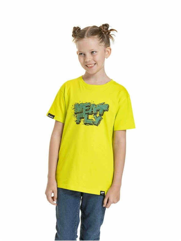 Meatfly Meatfly Kinder T-Shirt Rock Sicherheitsgelb | Gelb