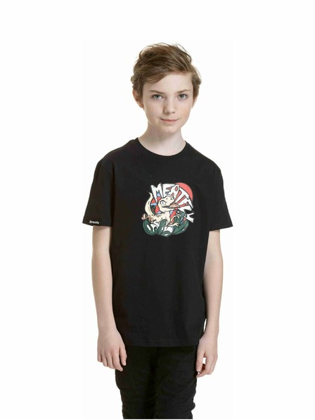 Meatfly Meatfly Kinder T-Shirt Dino Schwarz