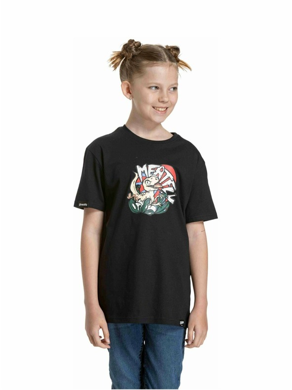 Meatfly Meatfly Kinder T-Shirt Dino Schwarz
