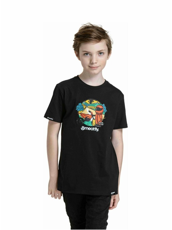 Meatfly Meatfly Kinder T-Shirt Moto Schwarz | Schwarz
