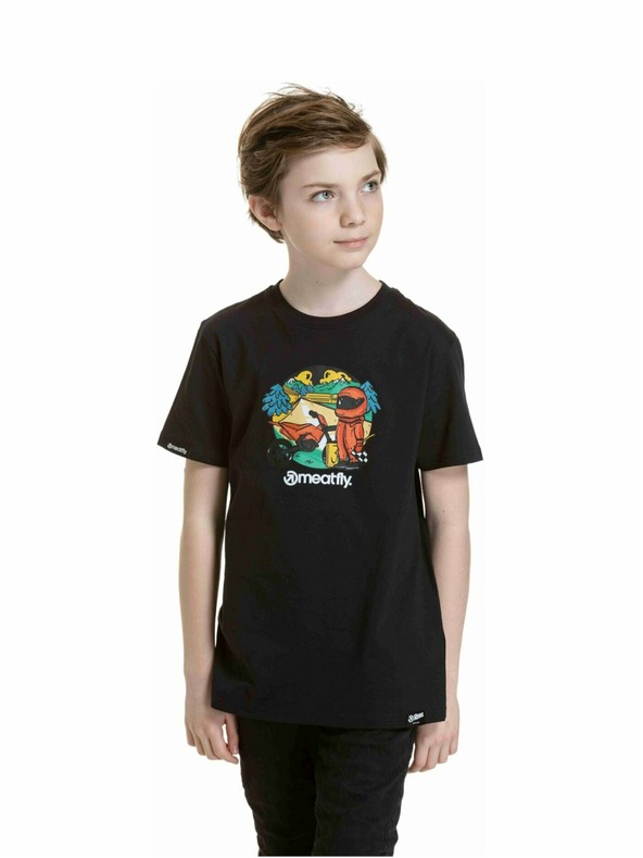 Meatfly Meatfly Kinder T-Shirt Moto Schwarz | Schwarz