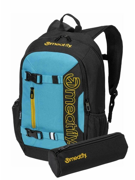 Meatfly Meatfly Rucksack Basejumper Himmelblau / Gelb 22 L + Mäppchen | Volumen 22 L
