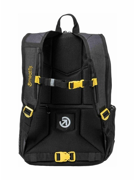 Meatfly Meatfly Rucksack Basejumper Schwarz / Anthrazit Meliert 22 L + MÄPPCHEN GRATIS | Schwarz | Volumen 22 L
