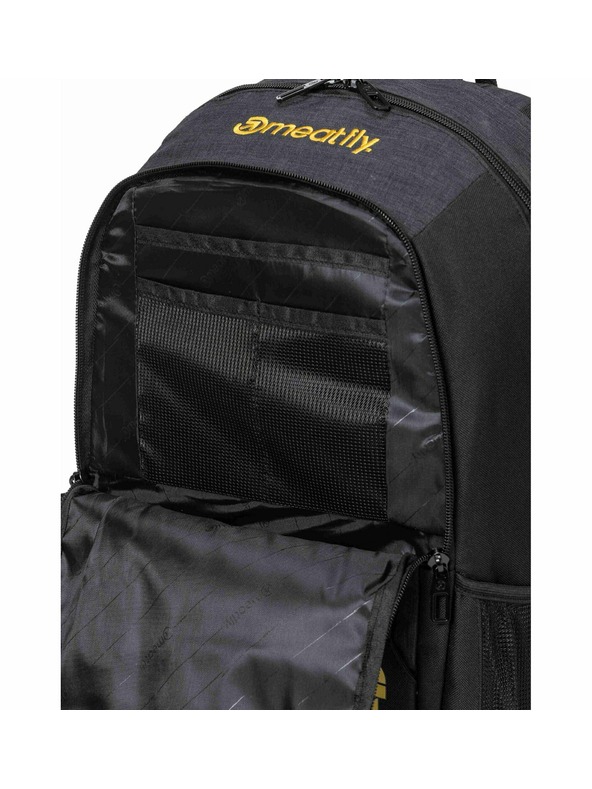 Meatfly Meatfly Rucksack Basejumper Schwarz / Anthrazit Meliert 22 L + MÄPPCHEN GRATIS | Schwarz | Volumen 22 L