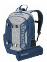 Meatfly Meatfly Rucksack Basejumper Blau / Grau Meliert 22 L + FEDERTASCHE | Grau | Volumen 22 L