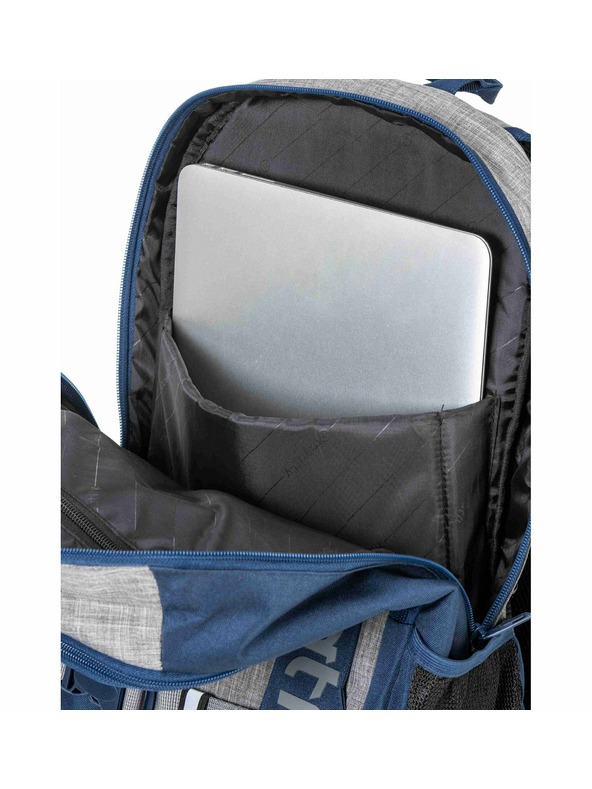 Meatfly Meatfly Rucksack Basejumper Blau / Grau Meliert 22 L + FEDERTASCHE | Grau | Volumen 22 L