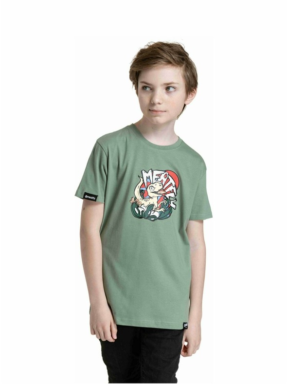 Meatfly Meatfly Kinder T-Shirt Dino Olive | Grün