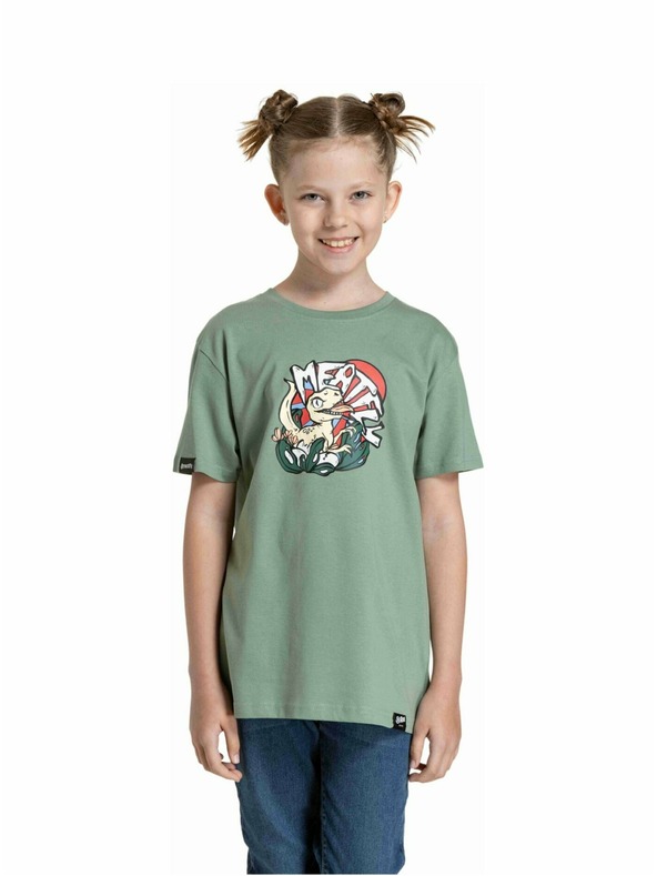 Meatfly Meatfly Kinder T-Shirt Dino Olive | Grün