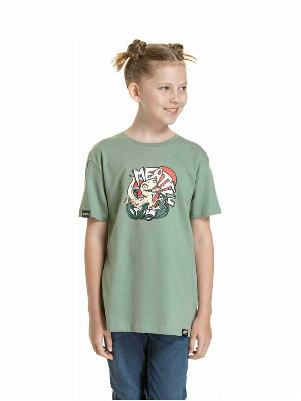 Meatfly Meatfly Kinder T-Shirt Dino Olive | Grün