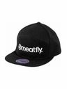 Meatfly Meatfly Kšiltovka Creeper 6 Panel Snapback Schwarz / Weiß Logo | Schwarz | Größe