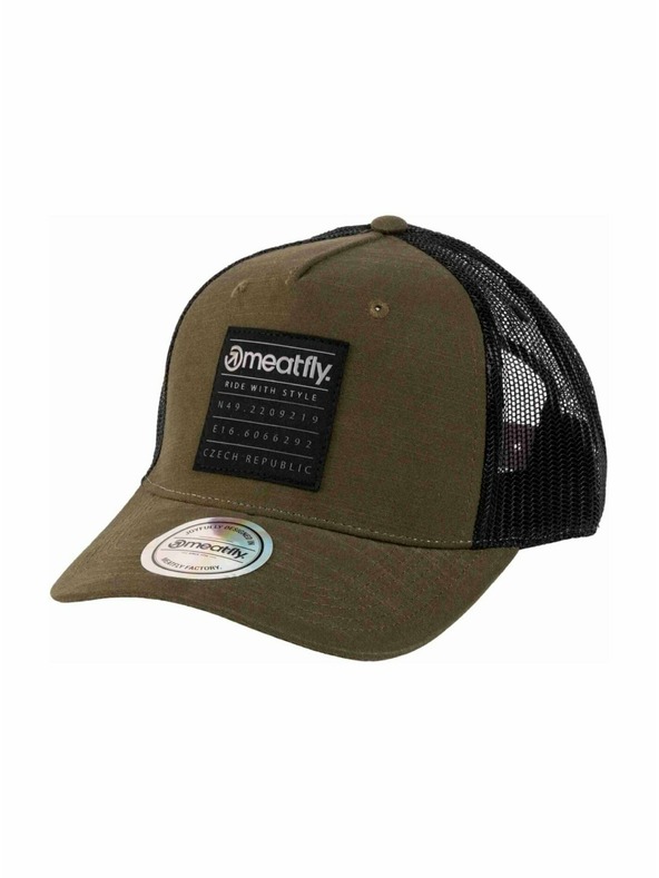 Meatfly Meatfly Kšiltovka Hawkye Trucker Armee Square | Schwarz |