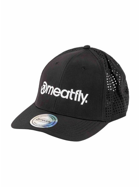 Meatfly Meatfly Kšiltovka Nollie Perfor Cap Schwarz / Weiß Logo | Schwarz | Größe