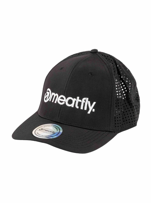 Meatfly Meatfly Kšiltovka Nollie Perfor Cap Schwarz / Weiß Logo | Schwarz | Größe