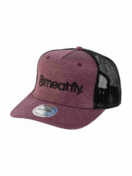Meatfly Meatfly Kšiltovka Horton Trucker Weinrot / Schwarz Logo | Schwarz | Größe