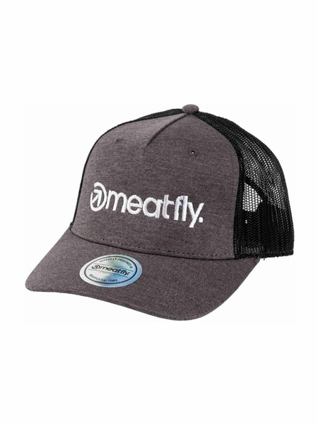 Meatfly Meatfly Kšiltovka Horton Trucker Grau / Weiß Logo | Schwarz | Größe
