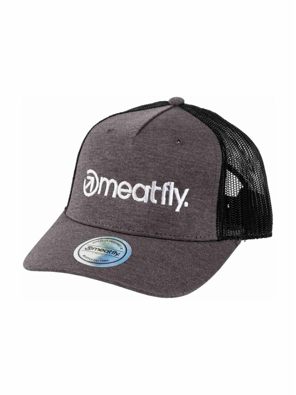 Meatfly Meatfly Kšiltovka Horton Trucker Grau / Weiß Logo | Schwarz | Größe